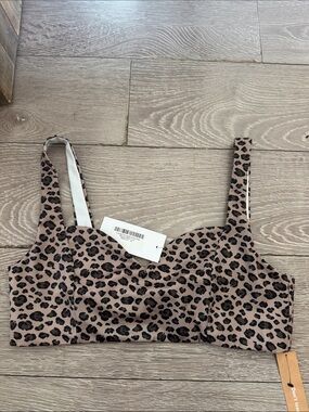 NWT Reformation Leopard Print Swim Bralette